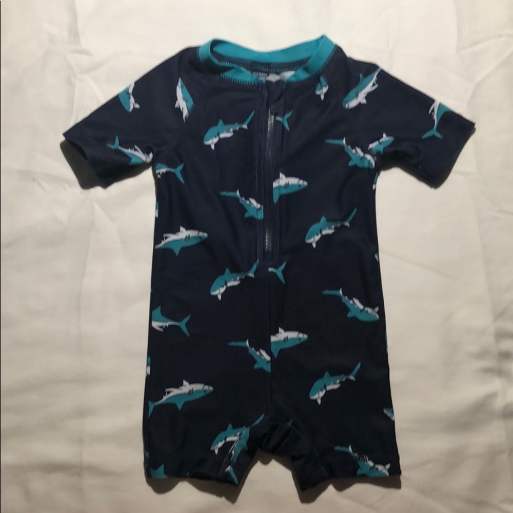 Old Navy Infant Shark Print One-Piece Rashguard
